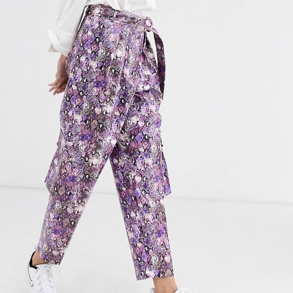 ASOS faux snake skin patent pants - Picture 5 of 9